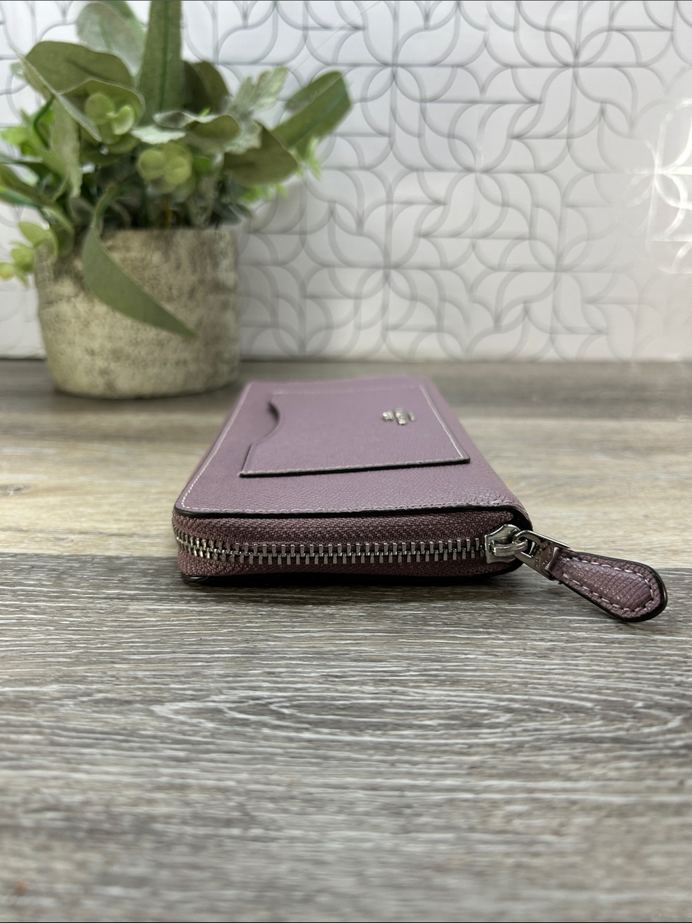 Coach Pink Leather Zip Wallet - Picture 5 of 9